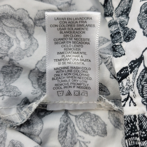 Thakoon For Design Nation Womens Blouse Size Small Button Up Floral Ruched - Picture 7 of 12